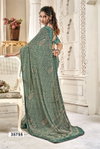 Chitrashala By Vallabhi Moss Georgette Floral Print With Sawrovski Work Saree Online Wholesale